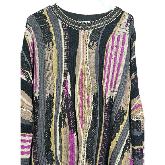 Carlo Alberto Sweater Mens Size XL Australian Hip Hop Coogi Style Vintage 3D 90s - Picture 2 of 12